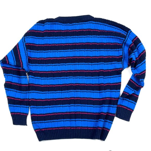 Unworn 90s Heavyweight Striped Pullover Sweater - Picture 2 of 4